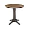 International Concepts Round 36 in Rd Ped Gathering Ht Table, 2 X-Back Counter Ht Stools, Hickory/Coal, 36 in W, 36 in L K45-36RT-27B-S6132-2 - alternate 2